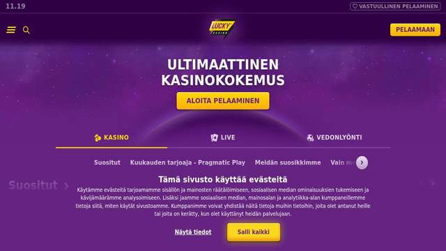 Lucky Casino casino screenshot